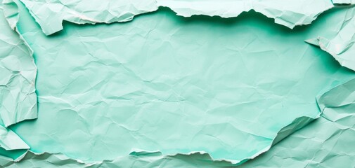 Naklejka premium The green paper note, in a double-lined style, mirrors a manapunk and trashcore style in light purple and cyan.