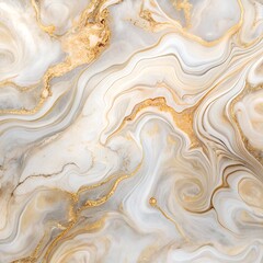 Marble Elegance: White and Gold Swirls Texture Background