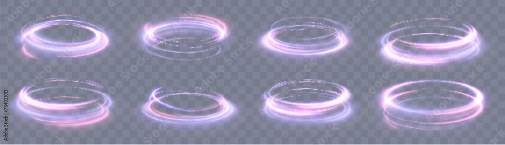 Poster Round teleport podium. Light-bright vortex. Sci-fi digital high-tech in a glowing HUD projector. Magic gate in a fantasy game. Artificial intelligence.