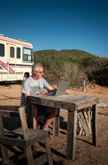 Remote work from the mexican desert - 764021293