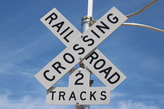 New Crossing Markings going up on a new suburban commuter rail line due 2025