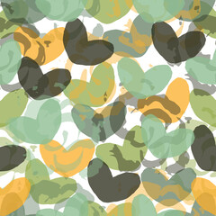 Seamless pattern. Multicolored hearts.