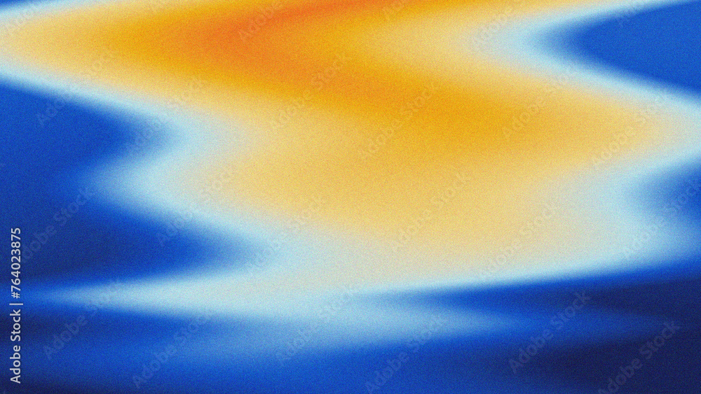 Poster blue and yellow gradient abstract wave design background with smooth motion effect