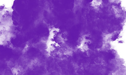 Purple smoke texture on white  background