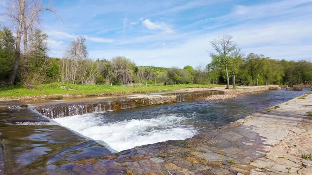 Natural water pool in La Codosera, Extremadura, Spain
