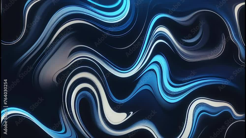 Aufkleber abstract background in navy blue and white with scribble pattern and wave looping motion.