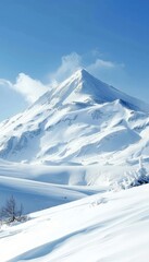Fototapeta na wymiar Snowy alaskan wilderness mountain range landscape wallpaper for nature enthusiasts