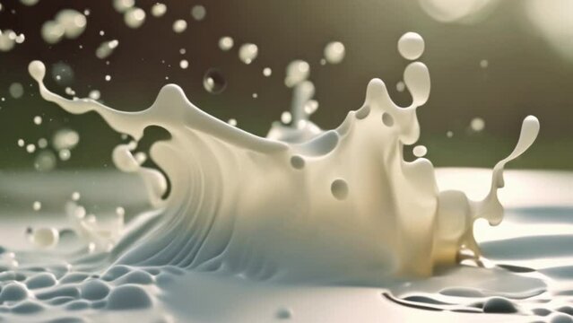 Milk splash design on white background.	