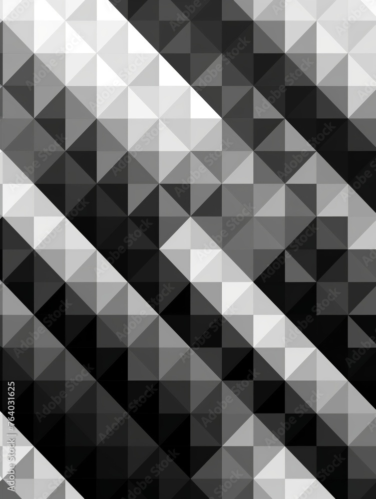 Poster triangles gradient abstract white to black pattern background