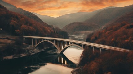 Bosnia and Herzegovina bridge - Created - obrazy, fototapety, plakaty