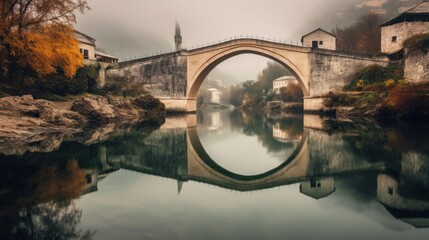 Bosnia and Herzegovina bridge - Created - obrazy, fototapety, plakaty