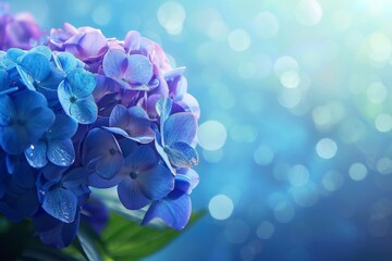 日本の梅雨の花「紫陽花」のポートレート（6月・あじさい・ブーケ）