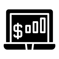 analytics glyph icon