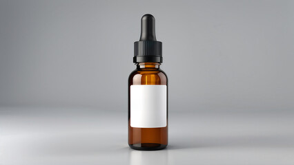 Naklejka premium 3d render of dropper flacon with blank label