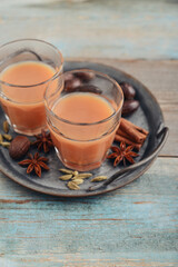 Traditional indian drink - masala tea - 764037070
