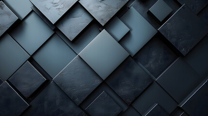 A visually striking array of blue square tiles with a bold contrast that suggests a serene yet complex mood
