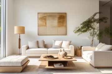 Modern living room interior with elegant furniture and design
