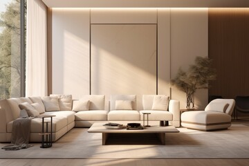 Modern living room interior with elegant furniture and design
