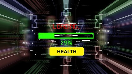 Health loading progress bar on the screen