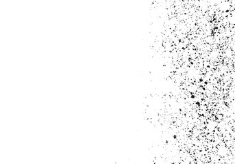 Textura de salpicaduras en la zona lateral derecha de pintura tipo spray, con efecto artistico y dinamico. Recurso grafico, decoracion, arte o publicidad. Texturas reales hechas a mano