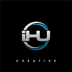 IHU Letter Initial Logo Design Template Vector Illustration