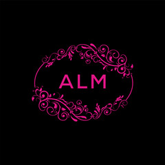 ALM  logo design template vector. ALM Business abstract connection vector logo. ALM icon circle logotype.
