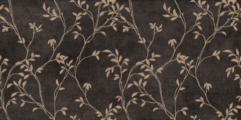 Floral pattern with leaves and marble.