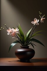 So elegant flower decor ideas, stylish ikebana Japanese flowers arrangements ideas, vertical composition