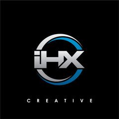 IHX Letter Initial Logo Design Template Vector Illustration