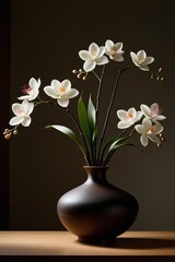 Fototapeta na wymiar So elegant flower decor ideas, stylish ikebana Japanese flowers arrangements ideas, vertical composition