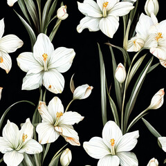 seamless floral background - 764044071