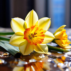 yellow daffodil flowers - 764044210