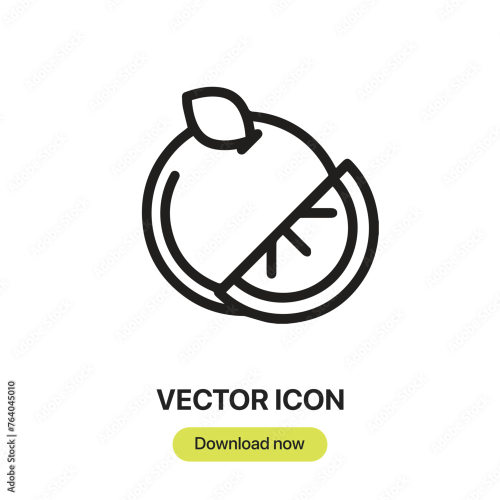 Aufkleber orange icon vector. linear-style sign for mobile concept and web design. orange symbol illustration.