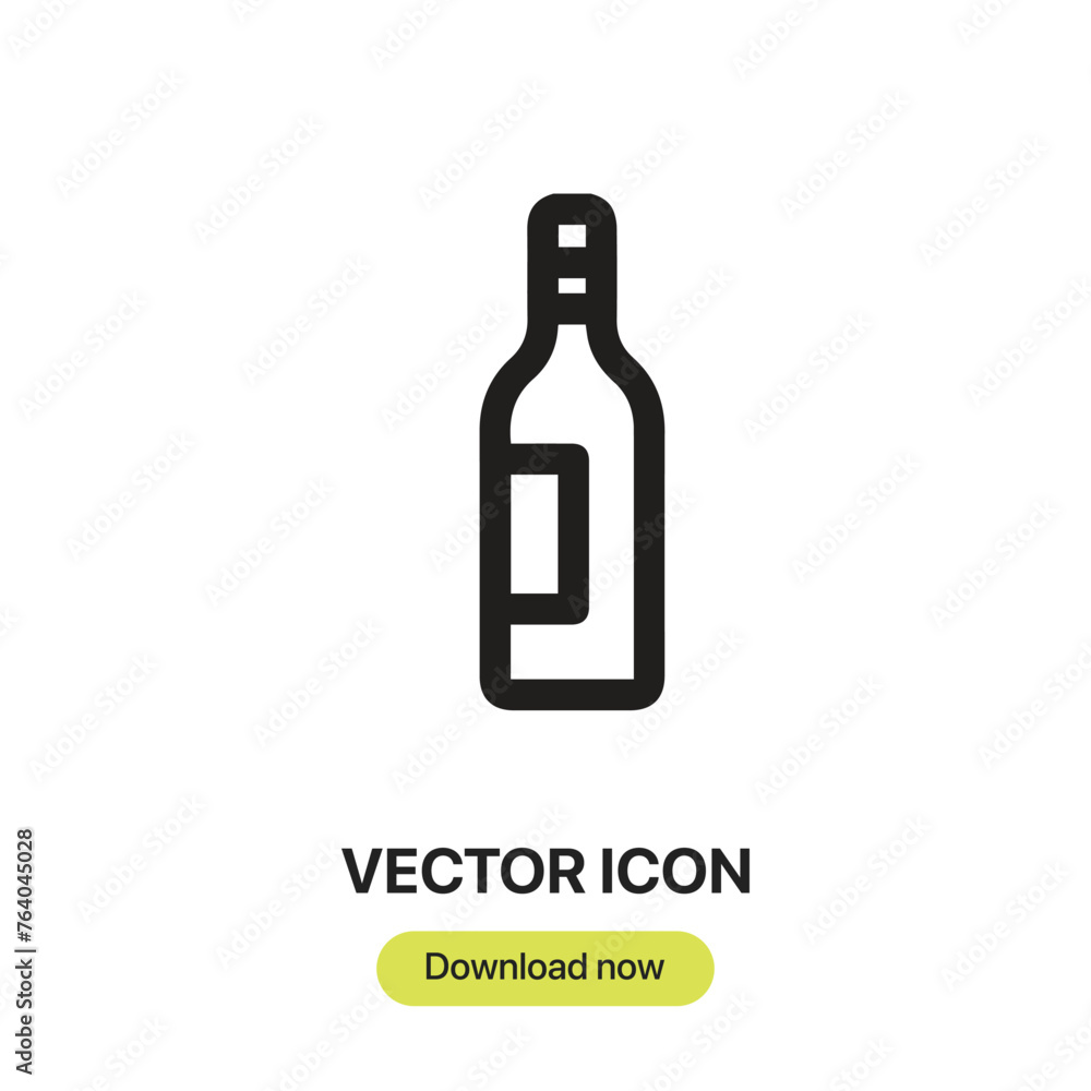 Aufkleber wine icon vector. linear-style sign for mobile concept and web design. wine symbol illustration. pix