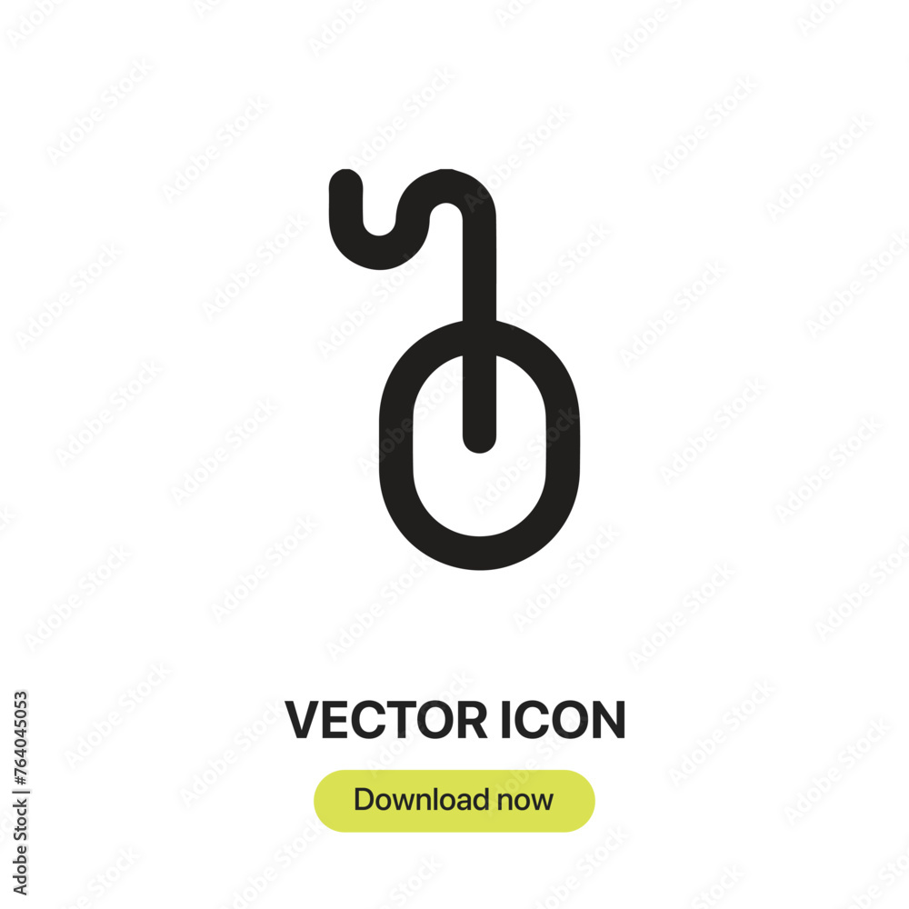 Fototapete mouse icon vector. linear-style sign for mobile concept and web design. mouse symbol illustration. p