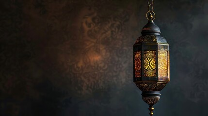 Fototapeta na wymiar old lantern. The theme of Eid-al-Adha, the Feast of Sacrifice. Image of an Arabic lantern. Place for text