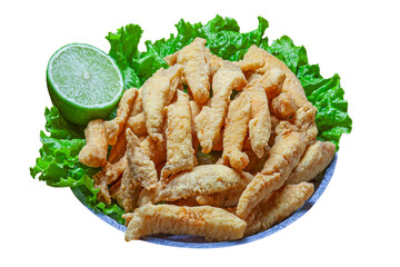 Breaded and fried fish fillet