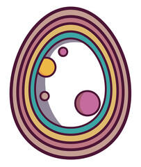 illustration of a chicken || easter egg