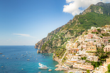 Positano in Amalfi Coast, Campania Sorrento, Italy.