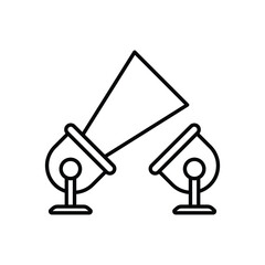 Thin Line Spotlight vector icon