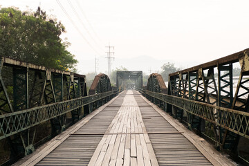 Wood Bridge with old railway.
