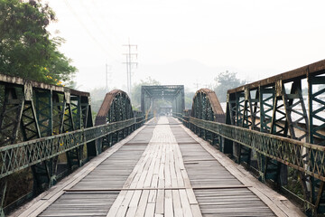 Wood Bridge with old railway.