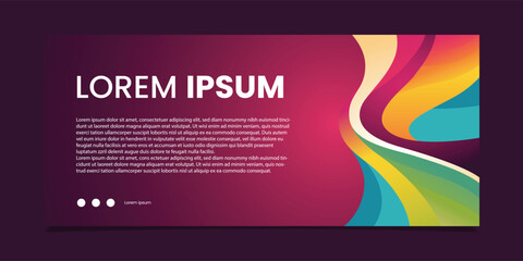 BANNER BACKGROUND ABSTRACT FULL COLOR TEMPLATE VECTOR