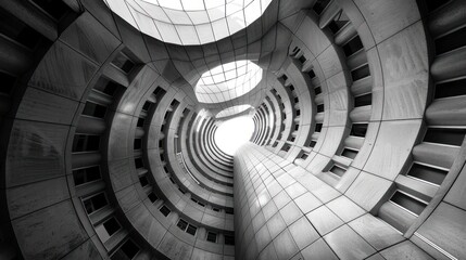 Generate a photography of abstract architecture
