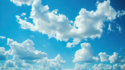 Clear blue sky with fluffy clouds, symbolizing optimism, clarity, and endless possibilities


 - obrazy, fototapety, plakaty