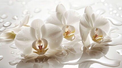 Delicate Beauty: White Orchid in Full Bloom