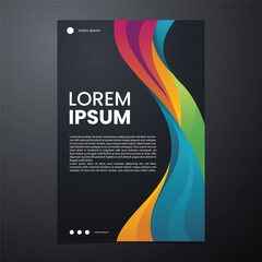 BACKGROUND ABSTRACT FULL COLOR TEMPLATE VECTOR BROCHURE