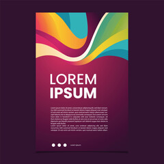 BACKGROUND ABSTRACT FULL COLOR TEMPLATE VECTOR BROCHURE
