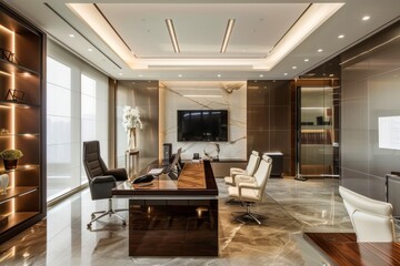 Obraz premium Modern office interior. Luxury office.