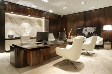 Modern office interior. Luxury office.